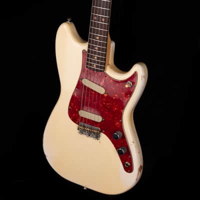 Vintage 1963 Fender Duo-Sonic Olympic White with OHSC image 3
