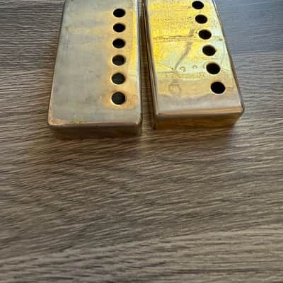 Vintage Gibson Narrow-Space Gold Humbucker Covers – 46mm Rare ’50s/’60s Spec (Original Pair) image 23