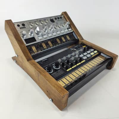 Volca Korg two mode Real Oak Wood Stand Side Wooden Panel Beats Rack Bass