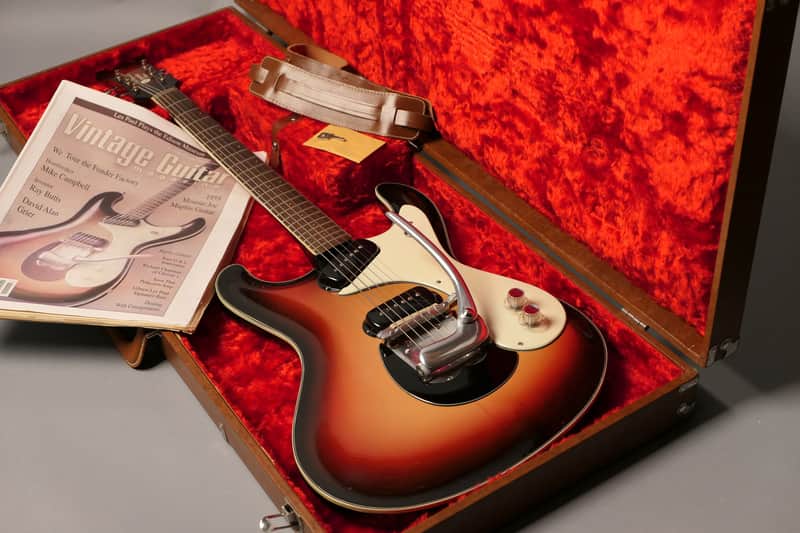 Mosrite Joe Maphis 1959 sunburst; rare set-neck, side-jack, bound body, very early model image 1