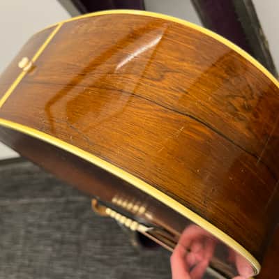 1949 Martin D-28 Shade Top Brazilian Rosewood Sunburst Vintage Harptone Case Holy Grail! image 7