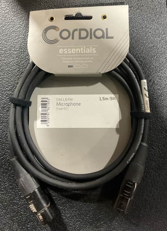 Cordial CIM 1,5 FM Essentials' 5ft Microphone Cable 'Male XLR to Female XLR' image 1