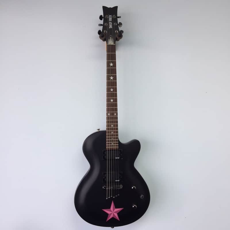 Daisy Rock Rock Candy Custom 2000s Black Satin Pink Star with | Reverb