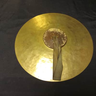 Unbranded Vintage Italian Hand Crash Cymbals 1343g/1467g image 2