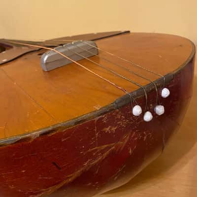 Domra Bass USSR Soviet Folk Instrument Ukrainian Vintage image 8
