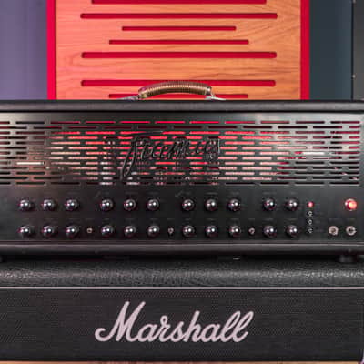 Framus Cobra 3-Channel 100-Watt Guitar Amp Head w/ modded black panel and modded Serial Loop Effect image 1