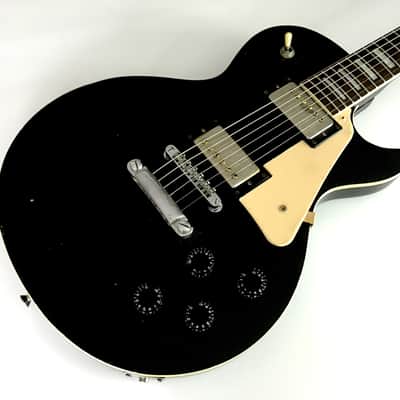 Vintage Matsumoku Memphis LP 1970s Piano Black Beauty Les Paul Dual Humbucker Single Cut Guitar image 1