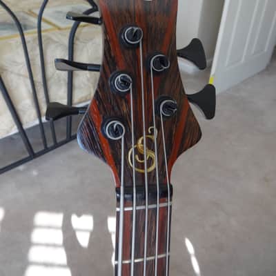 Scroll Bass Cocobolo Custom 5 2015 Natural image 4