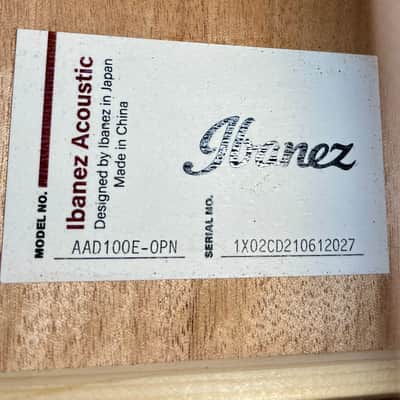 Ibanez AAD100E-OPN Advanced Acoustic Dreadnought 2020 - 2021 - Open Pore Natural image 10