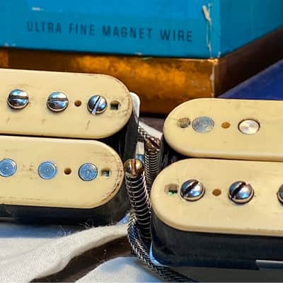General Vintage Tone  1958 - 1959 PAF humbucker set for Les Paul Holy grail Belden & Corona wire US image 4