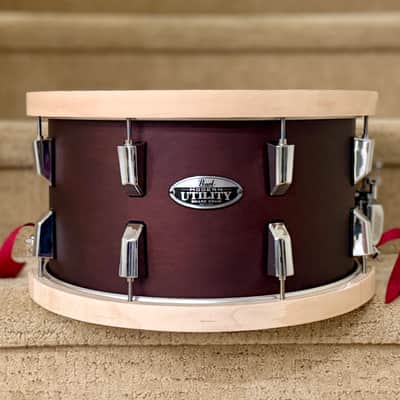 CUSTOM Pearl Modern Utility 14x8" Maple Snare Drum 2010s - Satin Brown image 2