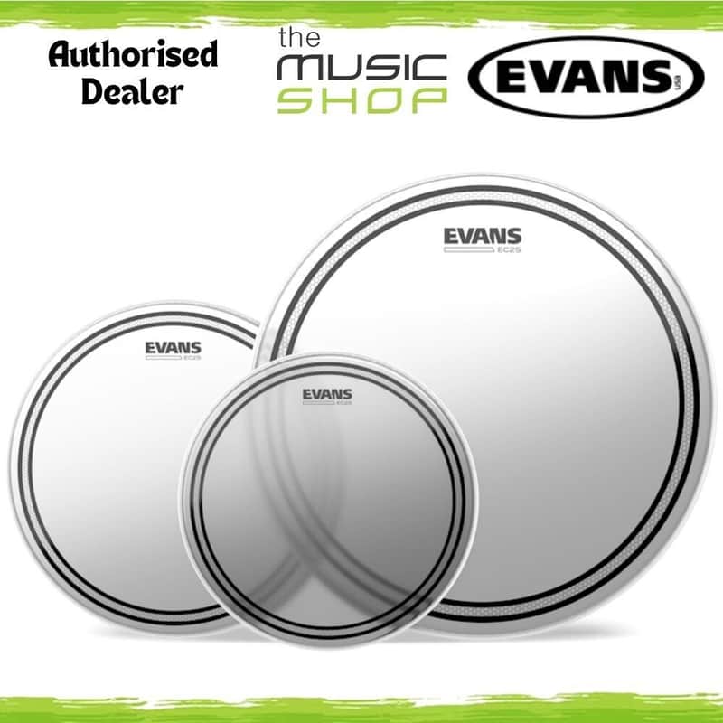 Evans EC2S Frosted Tom Drumhead Pack, 10, 12 & 14" Fusion Heads - ETP-EC2SCTD-F