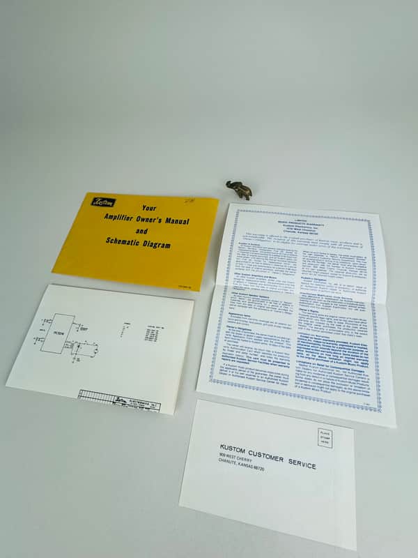 Kustom Bass Amplifier Owner’s Packet 1971-'72 image 1