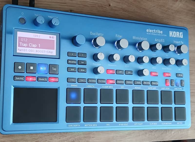 Korg Electribe 2 - EMX2 Music Production Station - Blue with DECKSAVER image 1