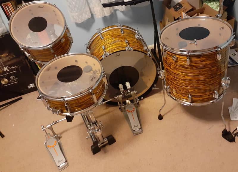 Pearl President Series Deluxe 75th Anniversary PSD923XP/C 3-piece Shell Pack Ocean Ripple image 1