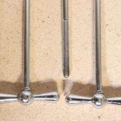 Ludwig 6-1/8" Chrome T Rods 8pk Vintage 1950's -60's image 12