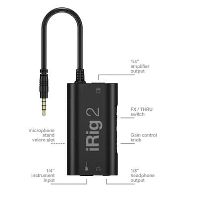 IK Multimedia iRig 2 - Guitar Interface for iPhone, iPad, iPod Touch, Mac, and Android image 2