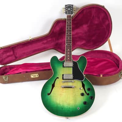 1997 Gibson ES-335 59 Dot Reissue Custom Shop - Rare Green Burst Finish - Figured Top - Custom Order One Off image 3