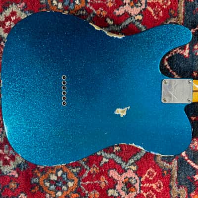 Fender Custom Shop Double Esquire Relic LTD 2015 Aged Sparkle Blue image 11