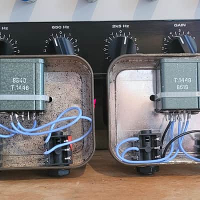 Vintage Classic Pair Neve Marinair T 1448 Audio Transformer Stereo Colour Box Saturator image 3