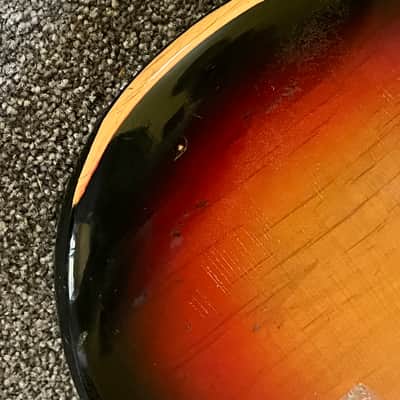 1974 Fender Precision bass body Sunburst original image 5