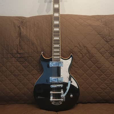 Aria 212-MK2-BK Pro II Bowery Chambered Construction Nato Body &Neck 6-String Electric Guitar w/Case image 2
