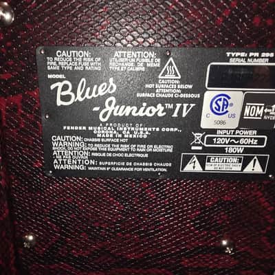 Fender Blues Jr IV Red Snakeskin Limited Edition Nice! image 6