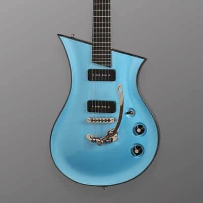 Senez Guitars Psari - Carve Top. Sky Blue. Dual P-90's. NEW. (Authorized Dealer) image 5