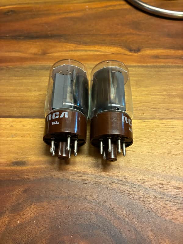 NOS Matched Pair RCA Philips Sylvania made JAN 6L6WGB 5881 tubes image 1