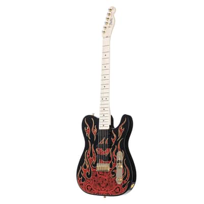 Fender AS James Burton Tele MN Red Paisley Flames - Electric Guitar image 9