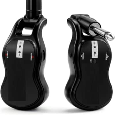 Wireless Guitar System, UHF 512–541.7 MHz, 165-ft/50 m Range, Rechargeable Transmitter & Receiver, Low-Latency, Plug & Play for Electric Guitar/Bass/Keys image 1