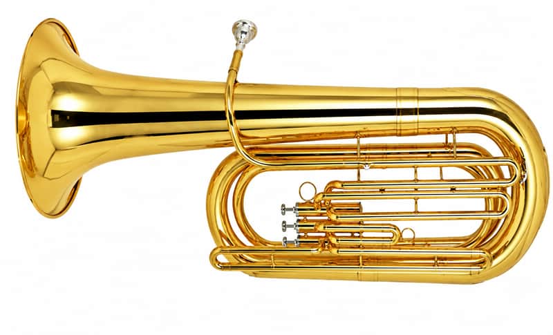 Oxford 3-Piston Valve Tuba – 15" Upright Yellow Brass Bell w/ Case & Mouthpiece image 1