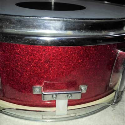 Crown Snare 6 lug 14" x 5 1/2" 1960's Sparkle Red image 9