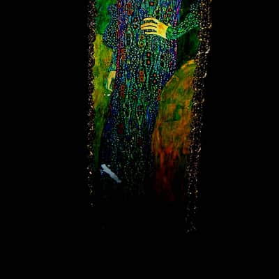 Framus 12 String Acoustic. klimt Art by El Daga 2005 Collage Goldtone.  Collectible. Only 1. RARE. image 24