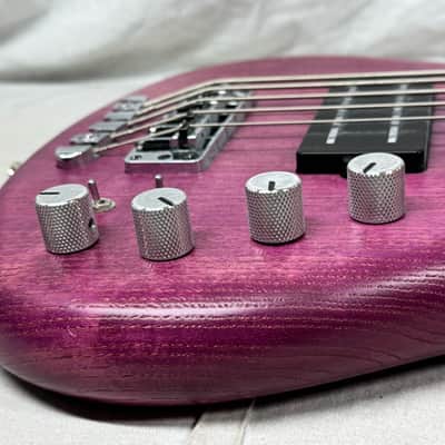 Warwick Pro Series Teambuilt GPS1485 07PA ASH FR Corvette $$ Double Buck 5-string Bass with COA + Gig Bag 2022 - French Violet Transparent Satin image 18