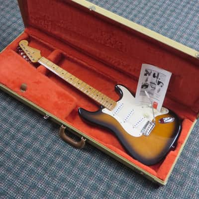 1991 Fender American Vintage 57 Stratocaster Reissue Two-Tone Sunburst! w/OHSC image 9