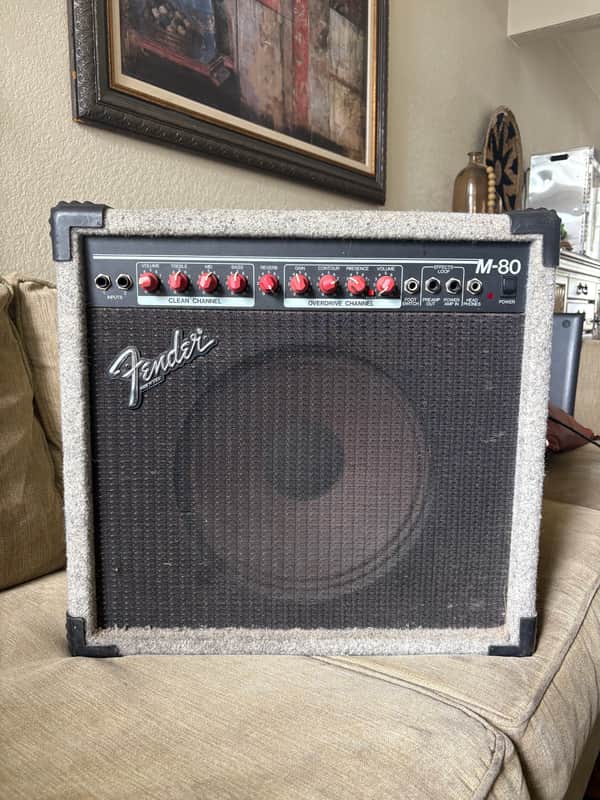 Fender M-80 2-Channel 80-Watt 1x12" Solid State Guitar Combo 1989 - 1994 - Grey Carpet USA image 1