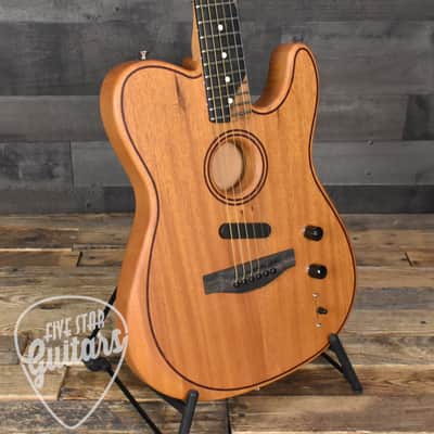 Fender American Acoustasonic Telecaster All-Mahogany - Natural with Deluxe Gig Bag image 11