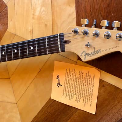 2001 Fender USA Lone Star American HSS Stratocaster Electric Guitar Ocean Turquoise Fender Padded case image 9