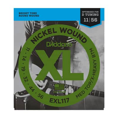 D'Addario EXL117 Nickel Wound Electric Strings, Med Top/X-Heavy Bottom 11-56 image 1
