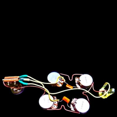 Epiphone SG 50’s wiring harness Alpha 5/16 shaft 500K pots .022uF Orange Drops image 2