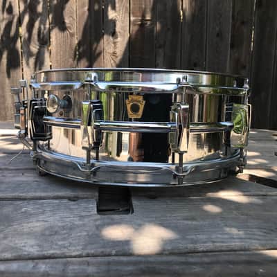 Ludwig No. 400 Supraphonic 5x14" 10-Lug Aluminum Snare Drum with Keystone Badge 1963 - 1969 - Chrome-Plated image 3