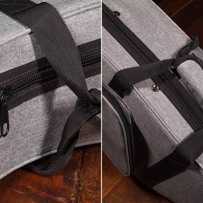 Lindo Acoustic Travel Guitar Eco Hard Case | Plush Lined with Storage Pockets | Sustainable and Eco-Friendly | Designed in The UK | Grey Fabric Finish (Guitar NOT Included) image 9