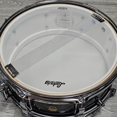 Ludwig LS9081Q 14"x 5.5" Legacy Mahogany Jazz Festival Reissue Snare in Vintage Black Oyster Pearl image 10