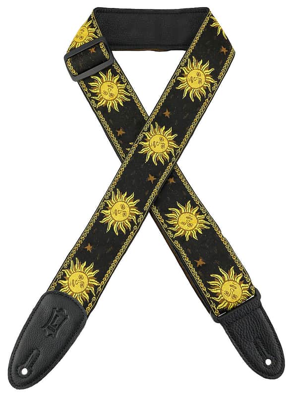 Levy's MPJG-SUN-BLK '60s Sun 2" Polyester/Vinyl Guitar Strap image 1