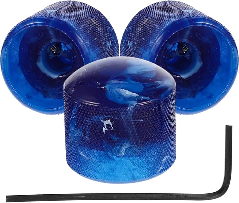 Guitar Knobs 3Pcs Guitar Rotary Knob, Electric Guitar Potentiometer Control Knobs, 1 Set Plastic Guitar Volume Tone Knobs with Wrench (Blue) Electric Guitar Tuner image 1