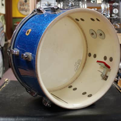 1960s Ludwig Downbeat Outfit in Sparkling Blue Pearl 14x20 8x12 14x14 image 20