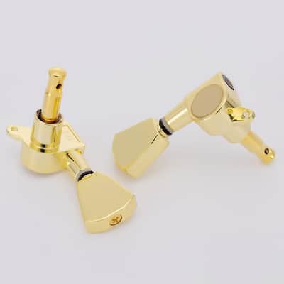 6pcs Gold 3L3R Chrome Tuning Key Peg, Guitar Parts 3 Left 3 Right Tuners, Guitar String Tuning Pegs Machine Head Tuners for Acoustic or Electric Guitar image 4