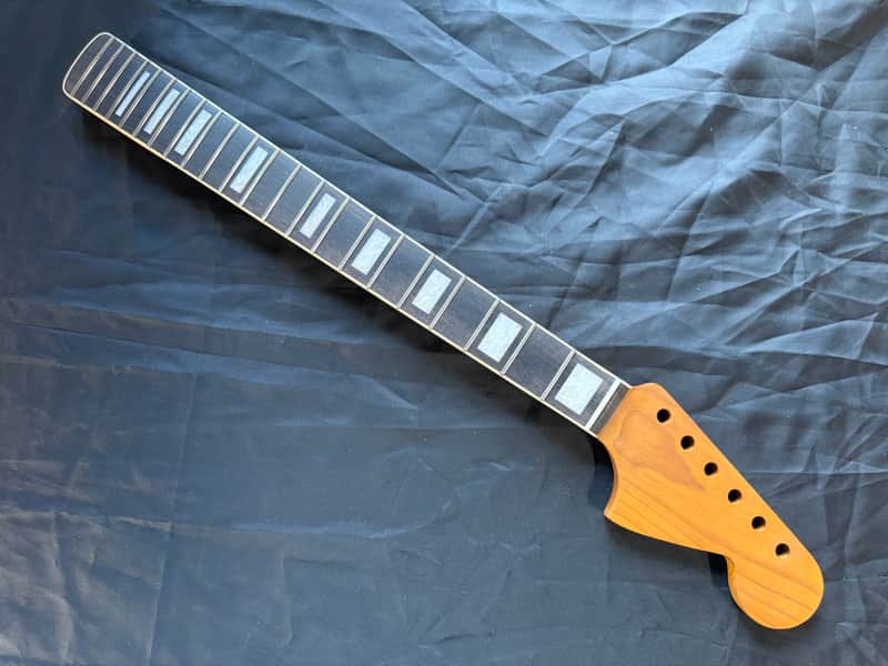 BMC Guitar Neck Jaguar® 22 Fret Roasted Maple MOP Block Inlays Bound With Rosewood Fingerboard Nitro Lacquer 2025 - 9.5 Radius   [JG102] image 1