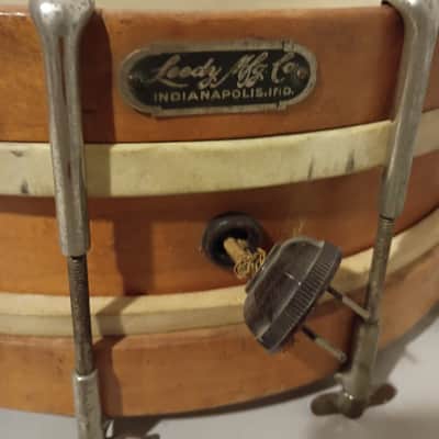 Leedy Rare early parallel strainder snare drum single tension 1910s Bild 4
